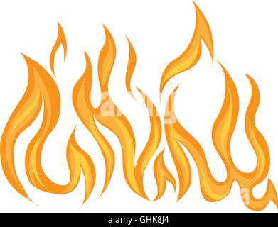 flame fire burnglaming  icon vector graphic Stock Vector