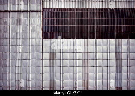 Vintage toned old ceramic tile wall, abstract background. Stock Photo