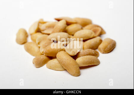 Shelled Peanuts On white Background Stock Photo