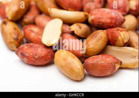 Shelled Peanuts On white Background Stock Photo