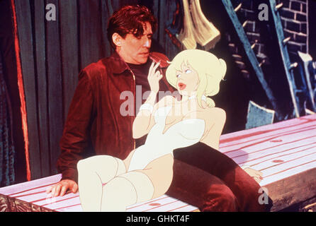 Als Jack Deebs (GABRIEL BYRNE) eines Tages in seiner selbstgezeichneten Cartoon-Welt landet, erliegt er schon bald den Reizen der Superfrau Holli Would - mit fatalen Folgen. Regie: Ralph Bakshi aka. Cool World Stock Photo