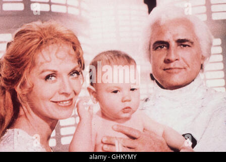 SUPERMAN GB 1978 - Richard Donner SUSANNAH YORK (Lara) und Jor-El (MARLON BRANDO) Regie: Richard Donner aka. Superman Stock Photo