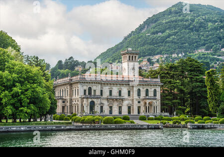 Villa Erba in Cernobbio at Lake Como seen from the lakeside, Italy