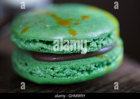 A macaron served as part of Britsih afternoon tea. Stock Photo