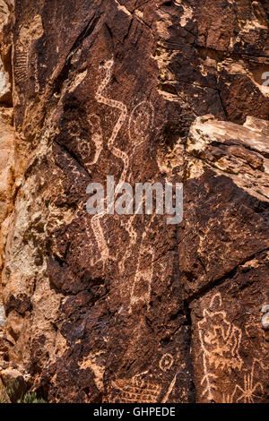 Petroglyphs at Parowan Gap, Red Hills near Parowan, Utah, USA