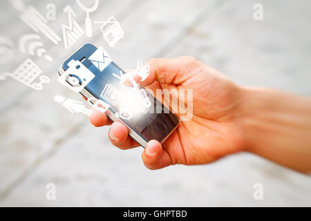 Modern smart phone technology Stock Photo