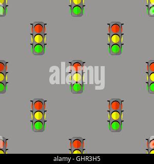 Traffic Light Seamless Pattern Stock Vector