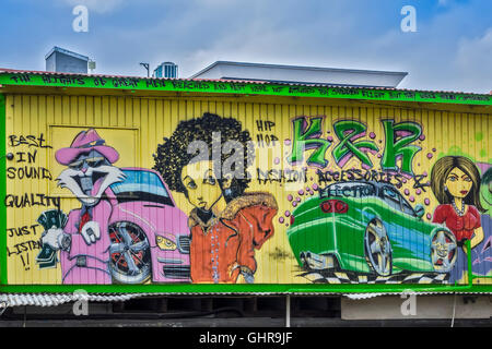 Graffiti Painting On A Wall  St. John's Antigua West Indies Stock Photo