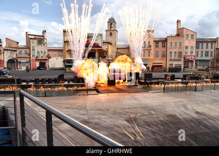 Orlando Florida - March 27th, 2016: Last performance of stunt car show in Orlando Florida on March 27th 2016 Stock Photo