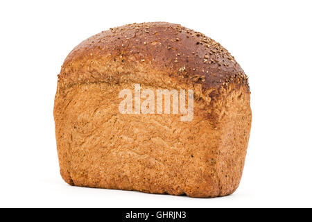 Bread with appetizing crunchy crust, isolated on white background Stock Photo