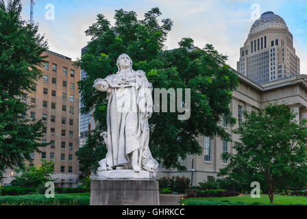 Louisville, Kentucky, USA - July 10, 2016:  Louisville was named in 1780 in honor of French King Louis XVI's support of the Colo Stock Photo