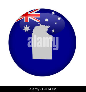 Australia Northern territory map button on a white background. Stock Photo