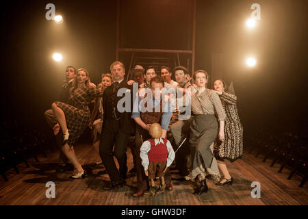 London, UK. 11 August 2016. Gary Tushaw as Joseph Taylor Jr (centre). Southwark Playhouse presents Rogers & Hammerstein's musical Allegro with Gary Tushaw as Joseph Taylor Jr. Directed by Thom Southerland, the show runs from 5 August to 10 September 2016. Credit:  Bettina Strenske/Alamy Live News Stock Photo
