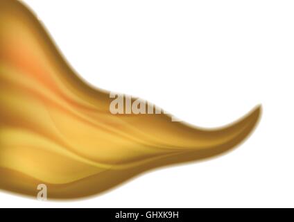Abstract brown smooth curve lines silk design. Vector color gradient wave template background Stock Vector