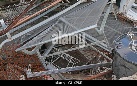 ferrous material deposit in a landfill for waste recycling Stock Photo