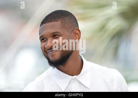 69th Cannes Film Festival: Usher Terry Raymond IV posing during a photocall for the film 'Hands of stone' (2016/05/16) Stock Photo