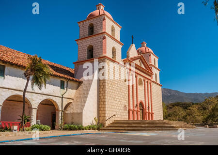 The historic Santa Barbara Spanish Mission in California, USA Stock Photo