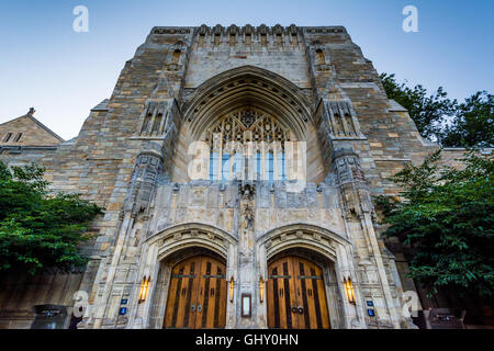 The exterior of the Sterling Memorial Library, at Yale University, in New Haven, Connecticut. Stock Photo