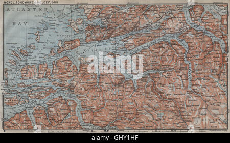 NORTHERN SONDMERE/Sunnmøre & MOLDE FJORD. Alesund. Topo-map. Norway ...