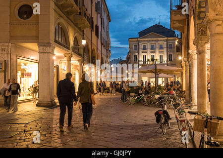 Via Giuseppe Verdi in Mantua (Mantova) at night, Lombardy. Italy Stock Photo