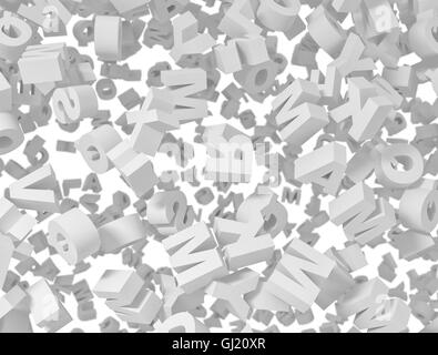 Letters flying background 3d Stock Photo