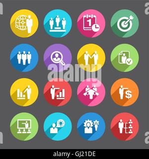 A set of 16 human resources related icons.  Vector File is EPS v.10 Included in the download are a high resolution transparent(5 Stock Vector