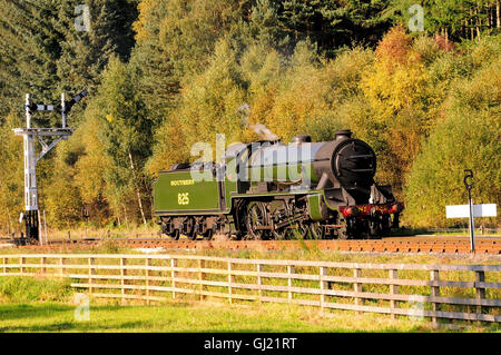 Ex-Southern Railway class S15 No 825 in evening sunshine. Stock Photo