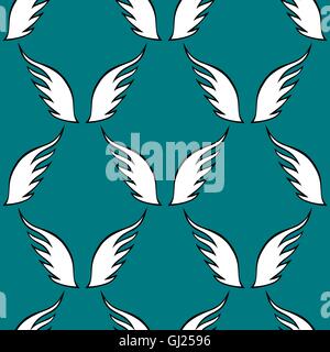 Angel white wings sketch pattern Stock Vector