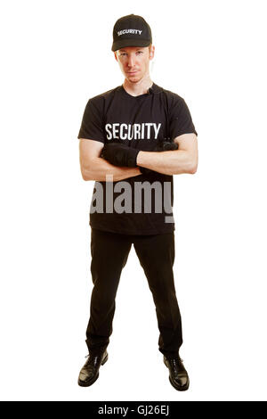 Man as a bodyguard or a security guard with security clothes Stock Photo