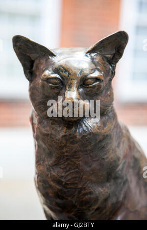 Hodge the Cat in Gough Square, London, UK Stock Photo