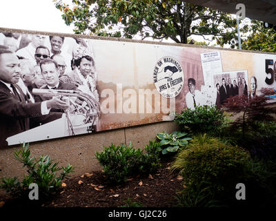 Wall display at the Memorial Centre to Martin Luther King Jr in Atlanta is the capital of the state of Georgia Stock Photo