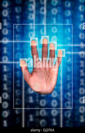 secure identity scan concept Stock Photo