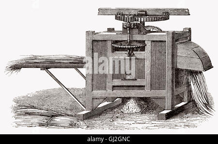 Old Threshing Machine, 19th Century Stock Photo - Alamy