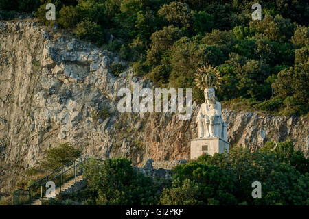 Santa Maria del Puerto virgin sailor and patron of  Santona, Cantabria, Spain, Europe, light and guidance of men of the sea. Stock Photo