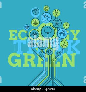 Ecology Infographic. Think Green Stock Vector