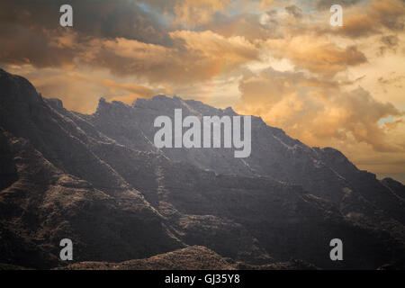 martian landscape on the eastern slopes of Teide National park, Tenerife, Canary islands, Spain Stock Photo