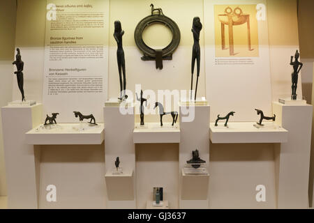 Bronze statues in the Archaeological museum of Olympia. Stock Photo