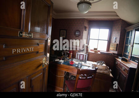 Bank Managers Office in the Town at the Beamish Open Air Museum, near Stanley in County Durham England UK Stock Photo
