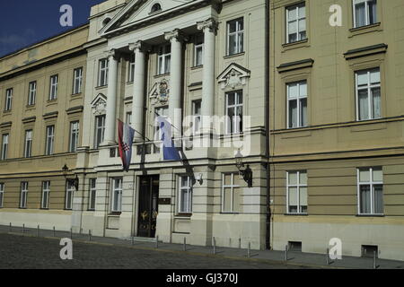 Croatian parliament buidling, Markov trg, Zagreb, Croatia (Hrvatski sabor) Stock Photo