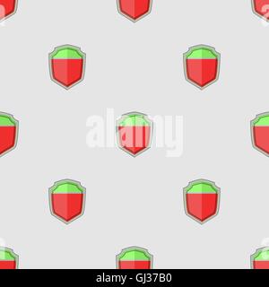 Colored Shield Seamless Pattern Stock Vector