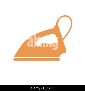 Stylized icon of a colored iron on a white background Stock Vector