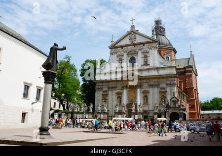 KRAKOW, POLAND - JUNE 16:Unidentified tourists visiting Church of St. Peter and Paul on June 16, 2013 in Krakow, Poland.Krakow i Stock Photo