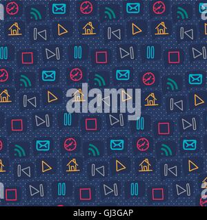 pattern of sketches icons in different colors vector illustratio Stock Vector
