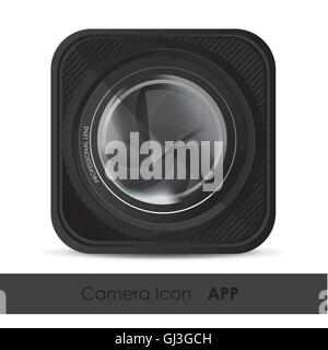illustration of icon for application from photographs or camera Stock Vector