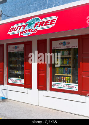 dh  ST MAARTEN CARIBBEAN Port Duty Free World shop philipsburg shops Stock Photo