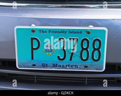 dh Philipsburg ST MAARTEN CARIBBEAN The friendly island registration car number plate
