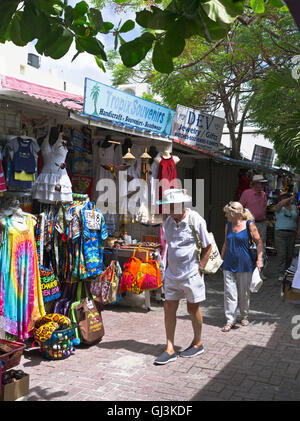 dh Philipsburg West Indies ST MAARTEN CARIBBEAN couple shopping tourist souvenir dress shop market stall shops