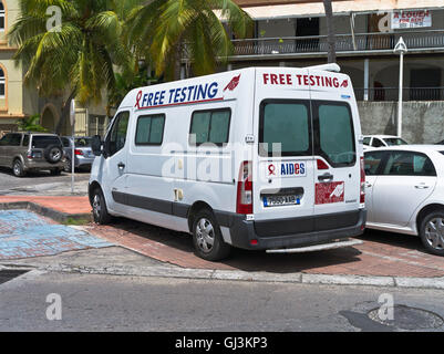 dh Marigot ST MARTIN CARIBBEAN Aids free testing van Stock Photo