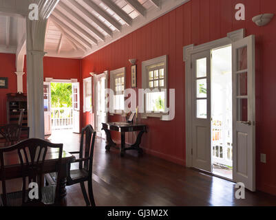 dh fairview great house ST KITTS CARIBBEAN Old colonial house museum Nelsons main room