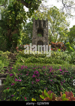 dh ? ST KITTS CARIBBEAN Tropical garden tourist building Stock Photo